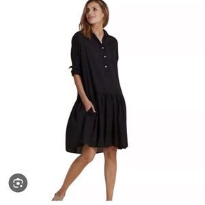 Grayson change maker dress oversized pockets anthro frank & Eileen black medium